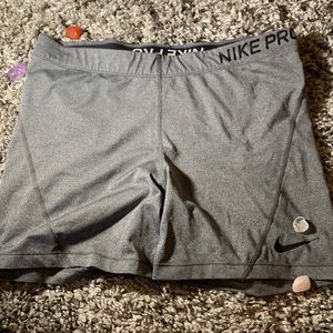 Grey Nike Pro Shorts